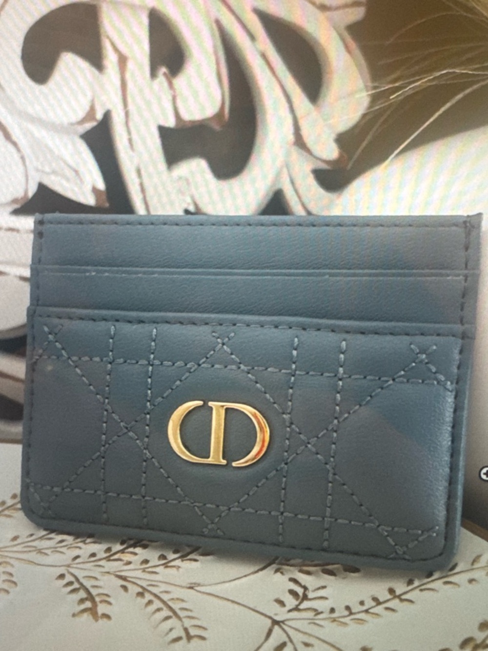 Baby Blue Card Holder Wallet
